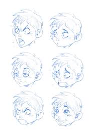 A boy thinking a thought. How To Draw A Cartoon Face Facial Expressions