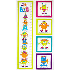 Silly Gilly Friends Growth Chart Panel White