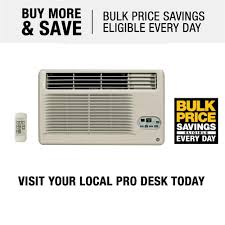 Ge 11 800 Btu 230 208 Volt Through The Wall Air Conditioner With Heat And Remote