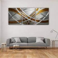 Silver Gold Metal Wall Art Modern Metal