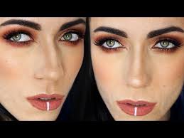 copper makeup tutorial for green eyes