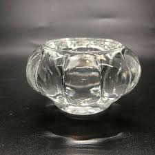 clear chunky glass lip votive candle