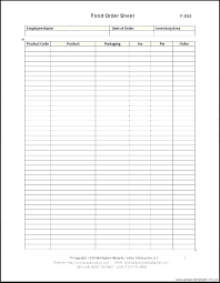 Food Questionnaire Template