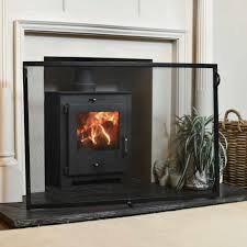 Large Flat Fire Screen Black Country
