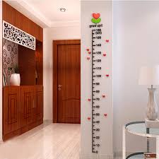 Us 9 9 25 Off Acrylic Tree In Bud Kids Height Chart Stickers On The Wall Kids Rooms Children Diy Decor Or Measurement Ruler In Wall Stickers From