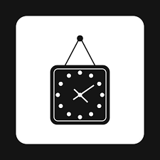 Premium Vector Square Wall Clock Icon