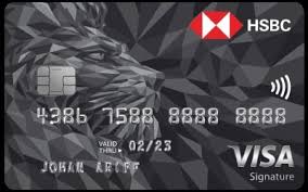 hsbc visa signature credit card no