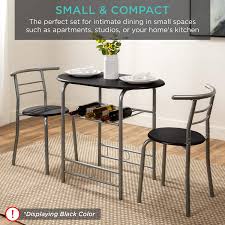 Christopher knight, ashley furniture, furniture of america Buy Best Choice Products 3 Piece Wooden Round Table Chair Set For Kitchen Dining Room Compact Space W Steel Frame Built In Wine Rack Black Brown Online In Guatemala B08kfxmnbw