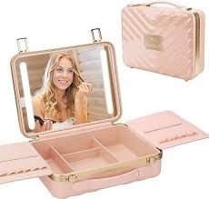 kalolary travel makeup train cases with