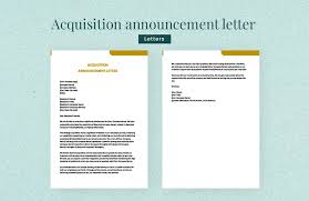 acquisition announcement letter in ms