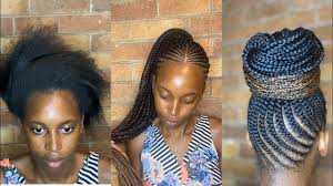 Here are 7 different types of braids to know, plus corresponding pics, tutorial suggestions and helpful tips. Straight Up Braids On Natural Hair Vlogmas Day 2 Youtube
