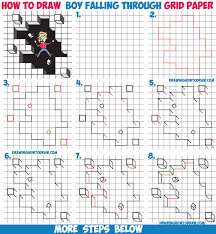 How To Draw Cool Stuff Draw A Hole In Grid Paper With