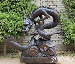 Bronze Chinese Flying Dragon Fountain