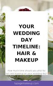 wedding day timeline hair makeup