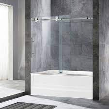 ᐅ Woodbridge Frameless Sliding Bathtub