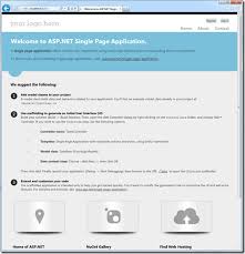 single page applications in asp net