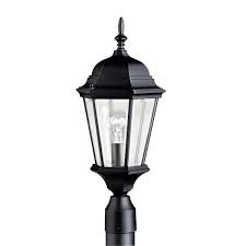Light Black 4x4 Outdoor Deck Lamp Post