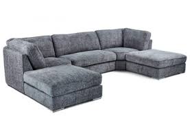 ashby u shaped fabric corner sofa grey