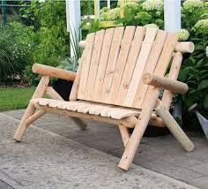 Rustic Cedar Log Outdoor Love Seat