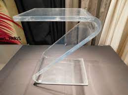 Acrylic Lucite Clear Accent Side Table