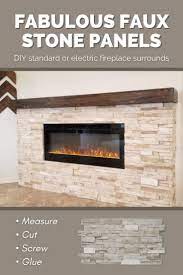 Diy A Faux Stone Fireplace Surround