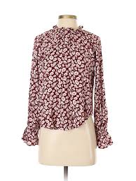 Details About Nwt Forever 21 Women Pink Long Sleeve Blouse Sm Petite