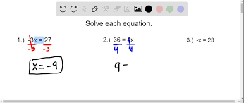 solve 1 step equations example 3