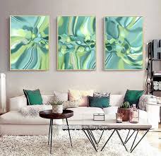 Green Abstract Wall Art Set Of 3
