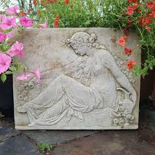 Garden Lady Wall Plaque Flower And