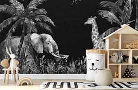 Black And White Jungle Animals Photo