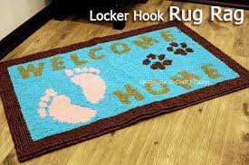 locker hook rug welcome home free