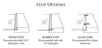 Glass Stop Options Glass French