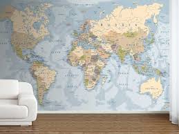 World Map Wallpaper Wall Murals