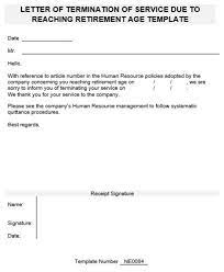 ne0084 letter of termination of service