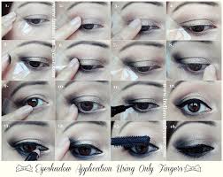 apply eyeshadow with fingers and create