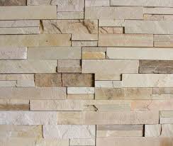 Beige Stone Cladding Exterior Wall