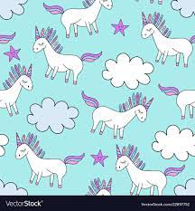 magic cute unicorn background with
