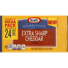 kraft extra sharp cheddar cheese block