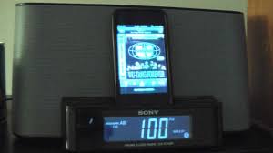 sony ipod dock fm am clock radio