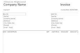 Personal Invoice Sample Bill Template Word Download