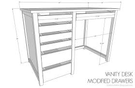 diy vanity desk with deep drawers