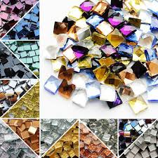 laser square glass crystal mosaic tiles