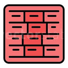 Wall Brick Icon Outline Vector Worker