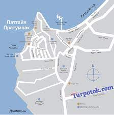 Паттайя: карты на русском с отелями и пляжами | Turpotok.com