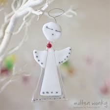 Angel Fused Glass Decoration From