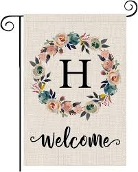 Party Buzz Monogram H Garden Flag