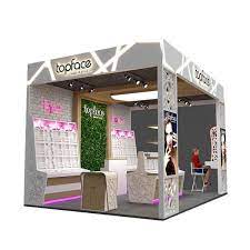 retail mall booth makeup station