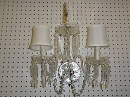 Crystal Double Arm Light Wall Sconce