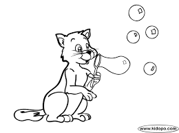36+ bubble coloring pages for printing and coloring. Cat Blowing Bubbles Coloring Page