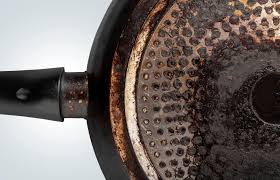 Remove the pan from the heat and add the baking soda. 7 Tricks To Clean Burnt Grease Off A Frying Pan Bottom Lovetoknow